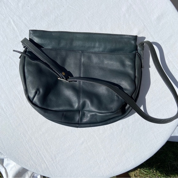 Brio Bags Brio Soft Blue Leather Shoulder Bag Hobo No Rips Or Tear